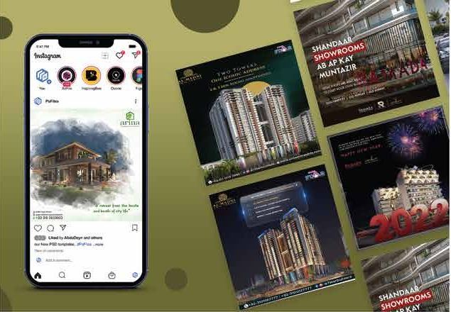 Social media post designs